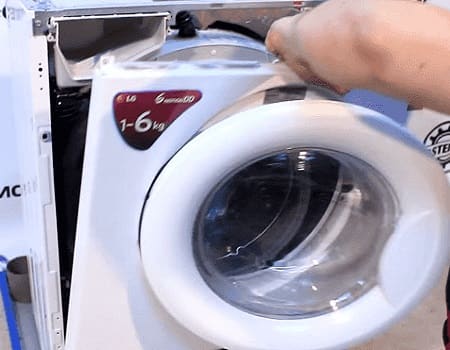 Премахване на предния панел на пералнята